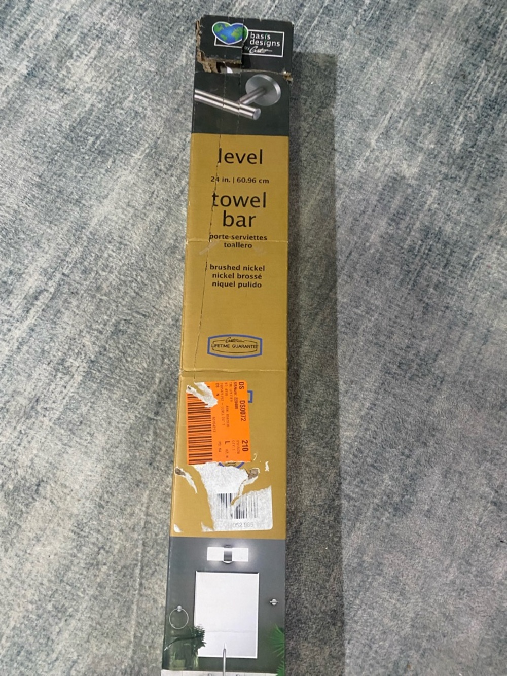 New Gatco Brushed Nickel Wall-Mounted Towel Bar 24”